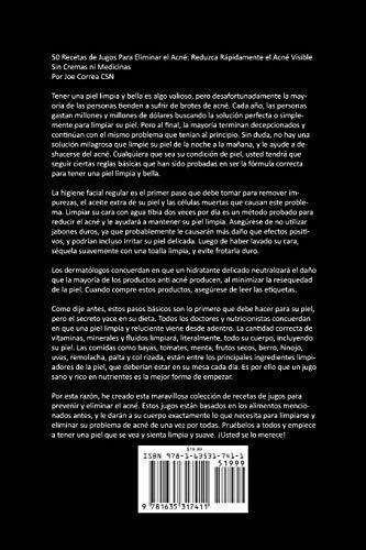 50 Recetas De Jugos Para Eliminar El Acne Reduzca Rapidamen, De Correa, Joe. Editorial Live Stronger Faster, Tapa Blanda En Español, 2017
