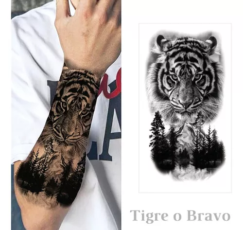 Tatuagem Temporária 3d Tigre Tattoo