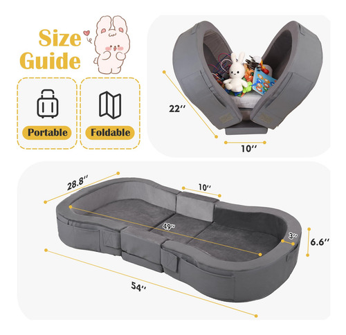 Enitya Cama De Viaje Para Niños Pequeños Cuna Plegable Para