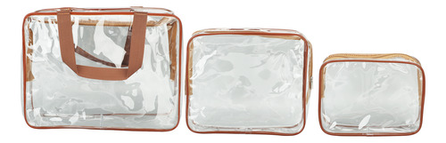 3 Piezas Bolsas De Viaje Transparentes Bolsas De Maquillaje