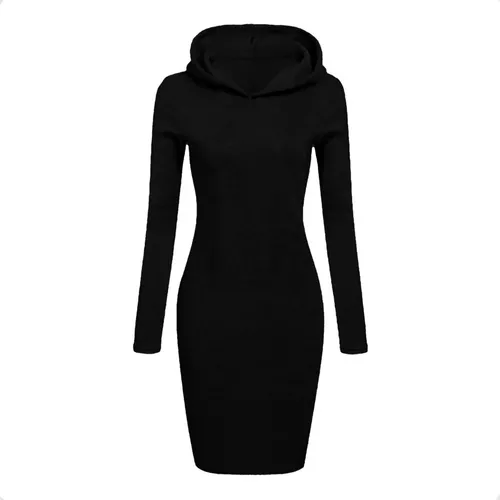 Talla Mediana Vestido Sudadera Hoodie Strech Dama Mujer