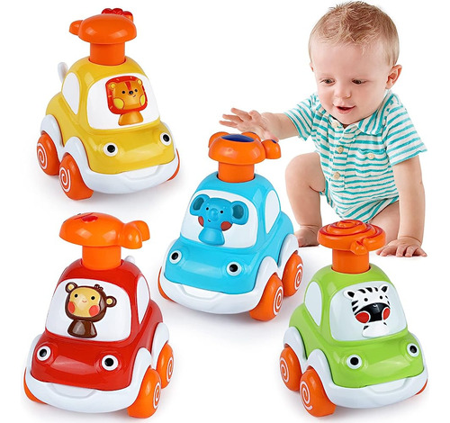 ~? Coches Juguetes Para Niños De 1 Año Regalos Press And Go 