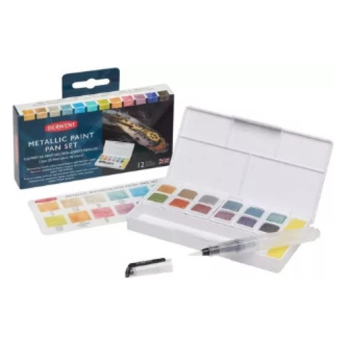 Acuarelas Derwent Inktense Set X 12 Colores Metalizados !!