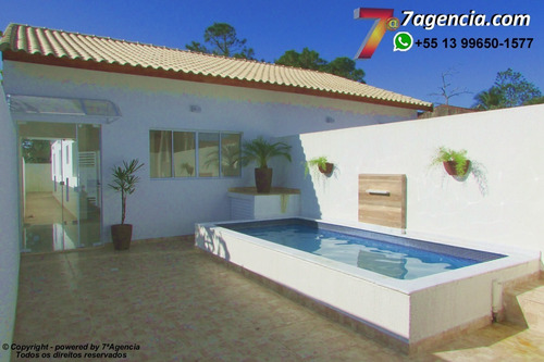 Imagem 1 de 26 de Casa Em Itanhaem Nova Com Piscina 2 Dorms Sendo 1 Suite Otimo Local Proximo A Praia Ch82