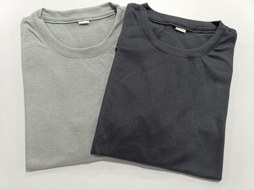 Playeras Unisex Basicas De Algodon Tela Suave Pak Dos Piezas
