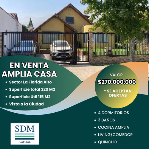Amplia Casa Familiar En La Florida Alto