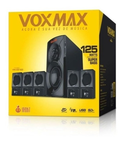 Imagem 2 de 3 de Home Theater 5.1 Bluetooth 125w Super Vm-x5163
