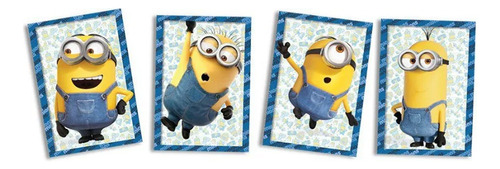 Quadros Decorativos - Festa Minions - 4 Unidades - Festcolor