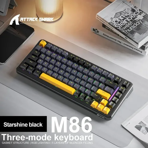 Internacional) Teclado Mecânico Sem Fio Attack Shark M86