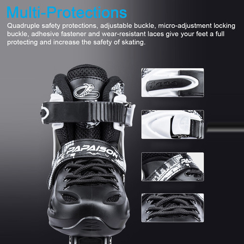 Patines Lineales Regulables Con Luces