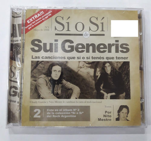 Sui Generis-si O Si-diario Del Rock Argentino-cd Nvo Sellado