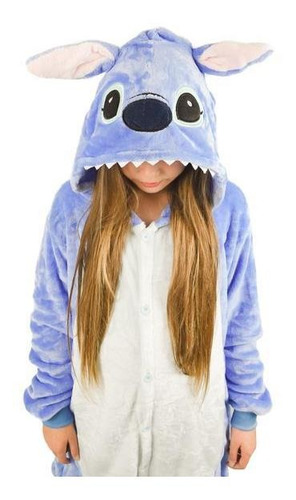 Imagen 3 de 4 de Pijama Kigurumi Importado Invierno Stitch Adultos