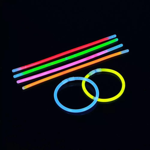 Pulseira Neon - 100 Unidades - Brilham No Escuro Glow Stick