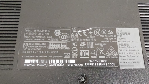 Laptop Gamer Dell G 7, Ssd 128 Gb, Ddr 1 Tb, 16 Gb Ram (Usado)