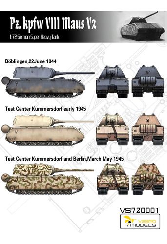 Modelos Vespid 720001 Tanque Alemán Pz.kpfw. Viii Maus V2