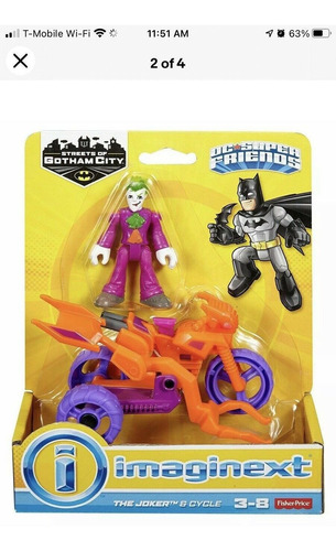 Figura De Acción Joker Dc Super Friends Con Cycle