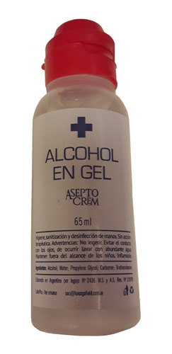Alcohol En Gel Antibacterial Higienizante Para Manos 65 Ml
