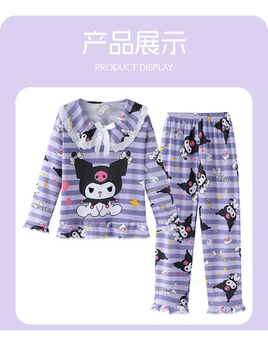 Bx Nuevo Conjunto De Pijama De Manga Larga Con Dibujos