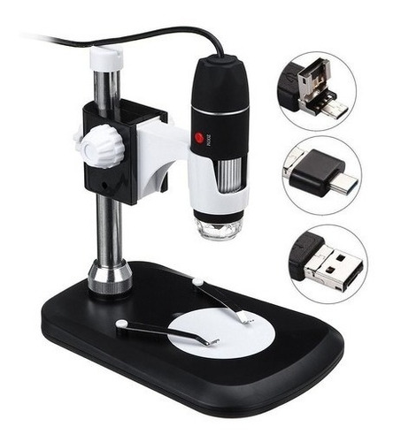 Microscopio 1600x Con Base Capilografro Usb Con Led