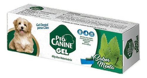 Gel Dental Para Cães Menta Pro Canine 60 Gramas