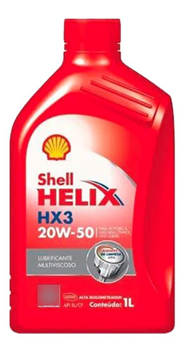 Óleo Motor 20w50 Sl Helix Hx3 Mineral Multivisco 1l Shell