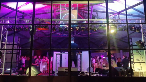 Alquiler Sonido Parlante Bluetooth Potenciado Luces Led Humo