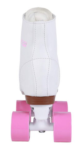 Patines Cuadrados Quad Girls Roller Skate Modelo 2023 Talle De Los Patines 0 Mm Blanco/rosa