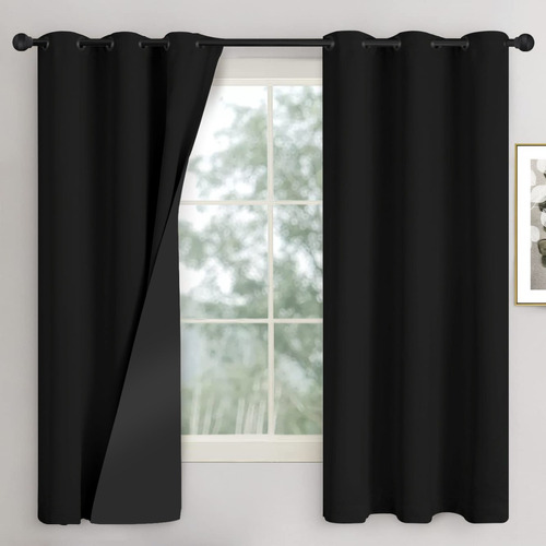 Cortina Blackout Corta Luz Blecaute 2,80 X 1,60 Sala/quarto Cor Preto