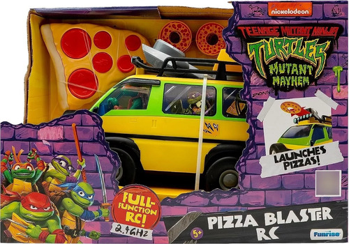 Camioneta A Control Remoto Wabro Tortugas Ninja Pizza Blaster 1:16 Amarillo