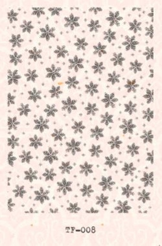 Lamina Transfer Folex Navidad Copos - Tf008 Negro 35x50 - Bd