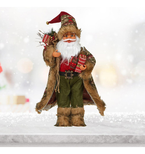 Estatuilla De Pie De Papá Noel, Decoración Navideña 45cm