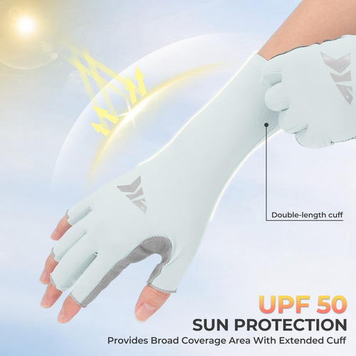 Guantes De Pesca Upf 50, Secado Rápido Y Sin Dedos