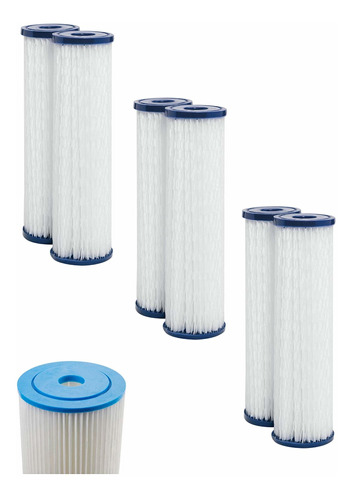 6 Filtro Agua Plisado Para Whirlpool Whkf Whpl Ge Fxwpc 2.5