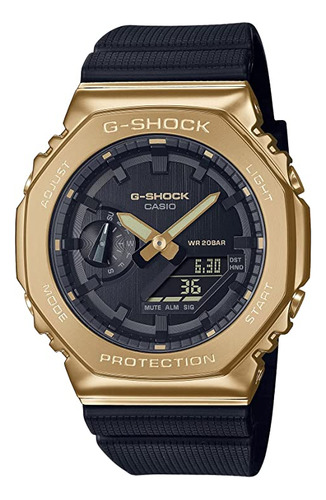G-shock Gm2100 Oro Negro (gm2100g-1a9), Negro/oro, Deporte