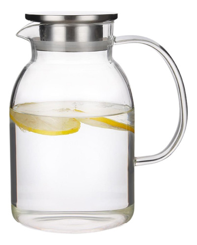 Jarra De Vidrio, Jarra De Agua Con Tapa, Jarra De Agua Con