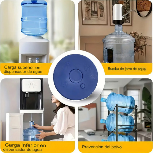 10 Tapas De Silicón Universal Para Garrafón Garrafa Botellón Azul Tapón Para Garrafón