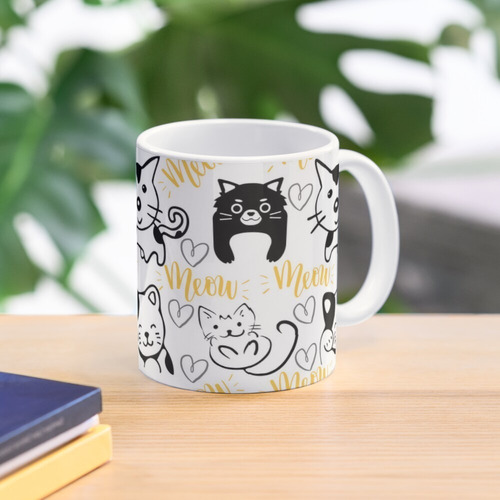 Imagen 2 de 5 de Mug Taza Impresa Regalo Gatos Plantas Mensajes Positivos