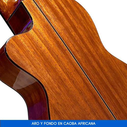 Guitarra Electrocriolla Rómulo García H-800 Ceq Tapa Solida