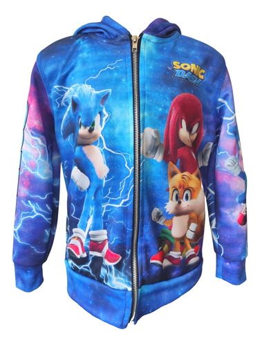 Chamarra Sudadera Infantil Niño Niña Sonic Videojuego