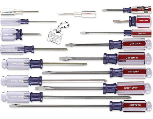 Destornilladores Craftsman, Philips, Ranurados, 17 Piezas