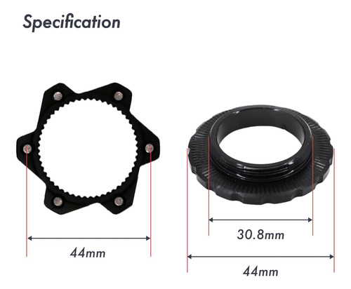 Djc Centerlock A 6 Pernos Adaptador Del Rotor Con Bloqueo, 6