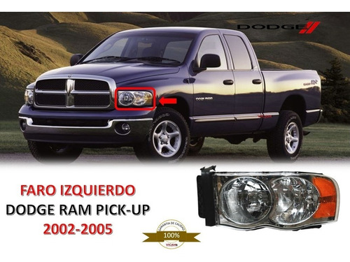 Faro Izquierdo Dodge Ram Pick-up 2002-2005