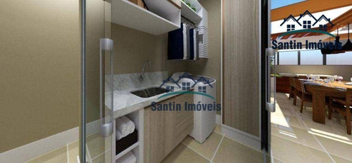 Imagem 4 de 23 de Cobertura Com Elevador, 02 Quartos, (01 Suíte ) Quintal , Lavabo, 02 Vagas Cobertas À Venda, 89 M² - Campestre - Santo André/sp - Co0731