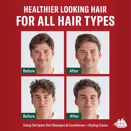 Crema Old Spice No Crunch, Crema Para Peinar El Cabello Para