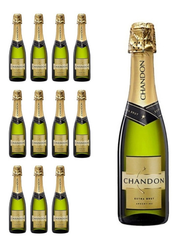 Champagne Chandon Extra Brut Caja 12 Unidades X 375 Cc 