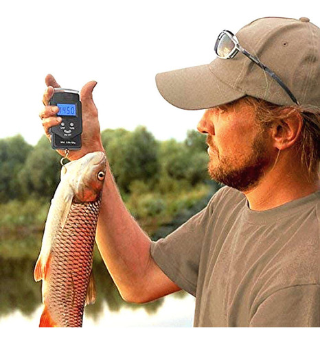 Imagem 8 de 8 de Balança Digital Portátil De Mão P/ Bolsa Mala Peixe Até 50kg