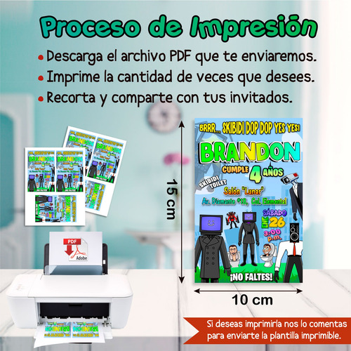 Invitación Digital Tv Man Y Camera Man Imprimible Whatsapp