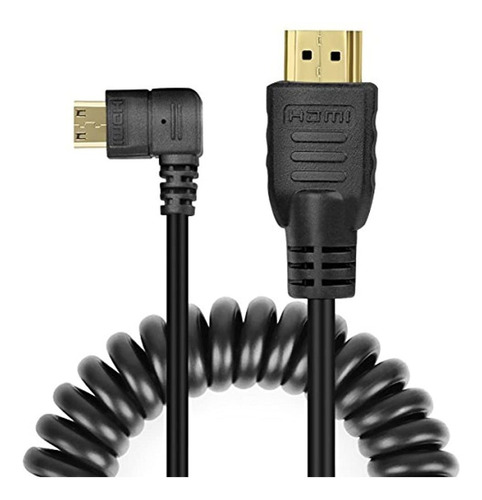 Ucec Cable Mini Hdmi En Espiral En Angulo Recto A Cable Mac