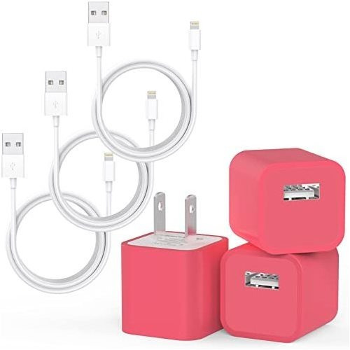 Zuqieta - Cable De Carga Para iPhone, Paquete De 3 Cables De