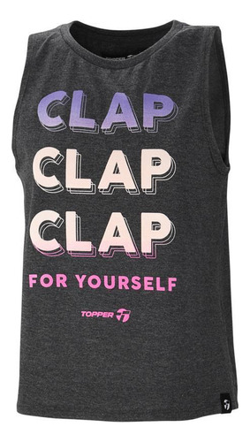Topper Musculosa Mujer - Gtw Clap Negro